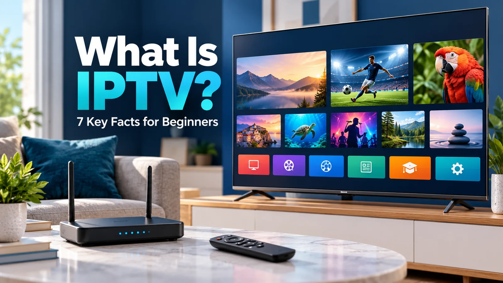 What is IPTV ? Smart TV with a Wi-Fi router and remote